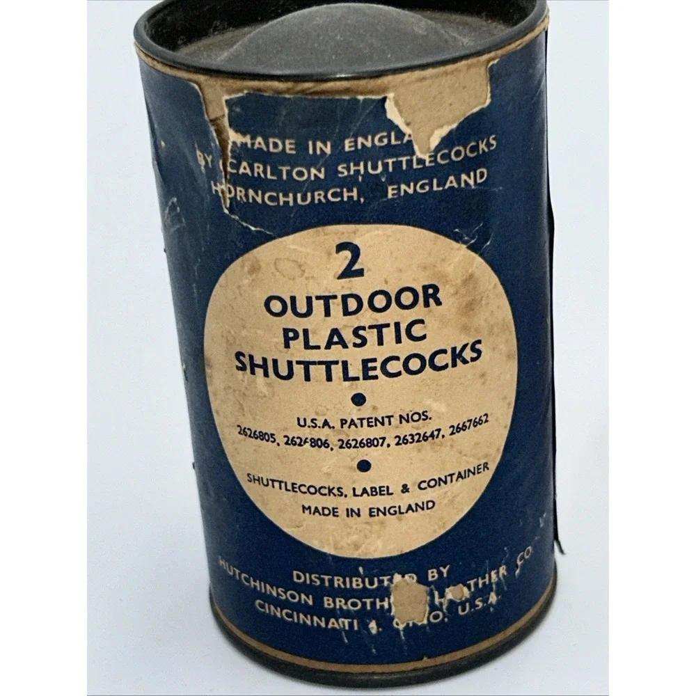 Vintage Can Shuttlecocks Badminton Birdies Hutch Carlton England Retro Sports
